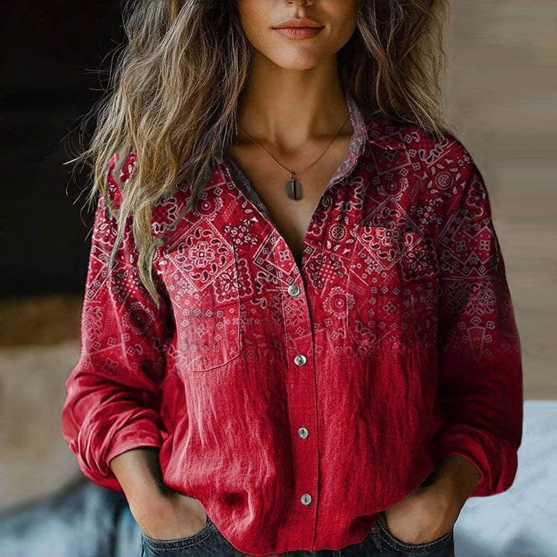 Femke | Blouse met vintageprint
