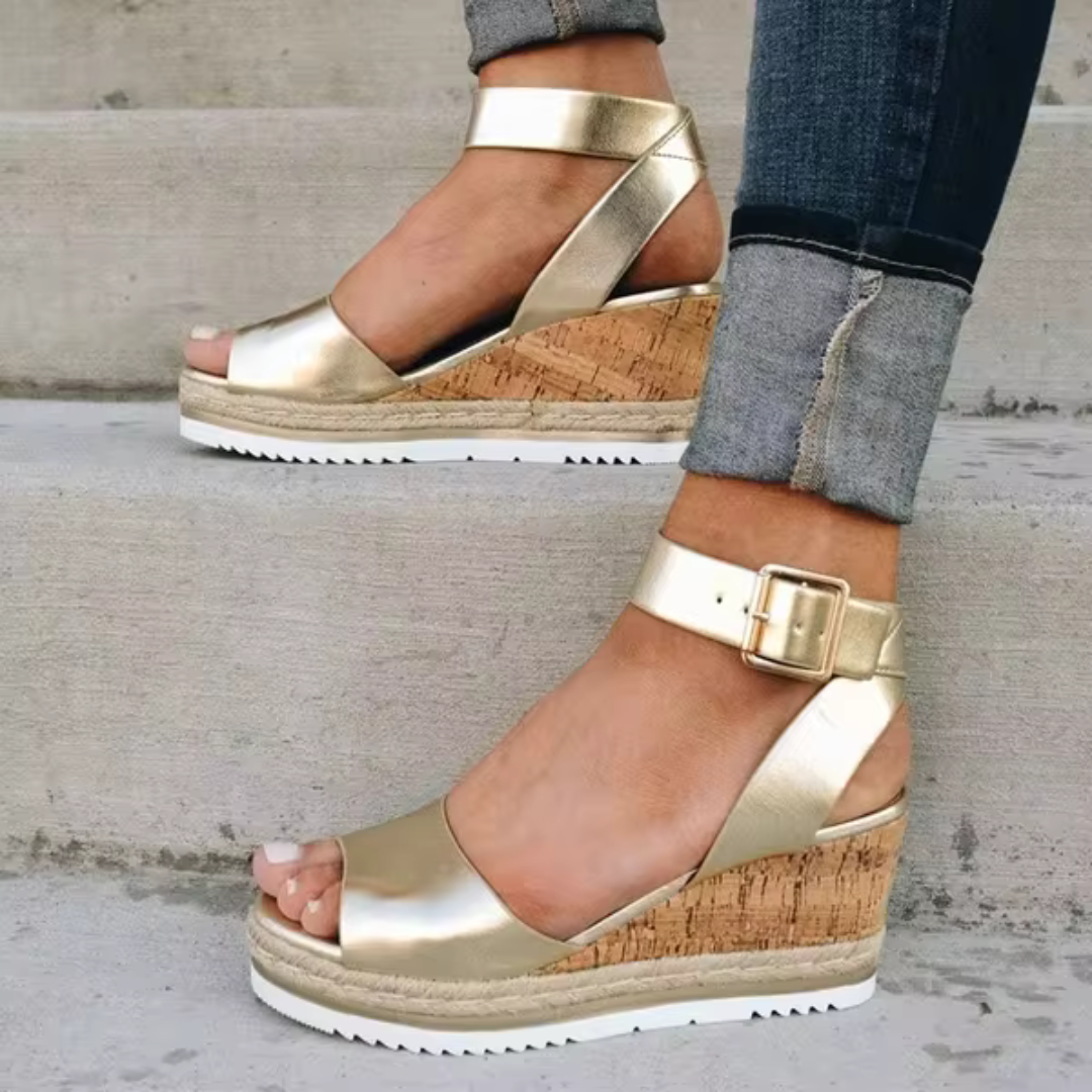 Saskia™ | Wedge Stijl Sandalen