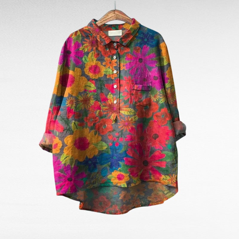 ElvaMode | Klassieke Bloemenblouse