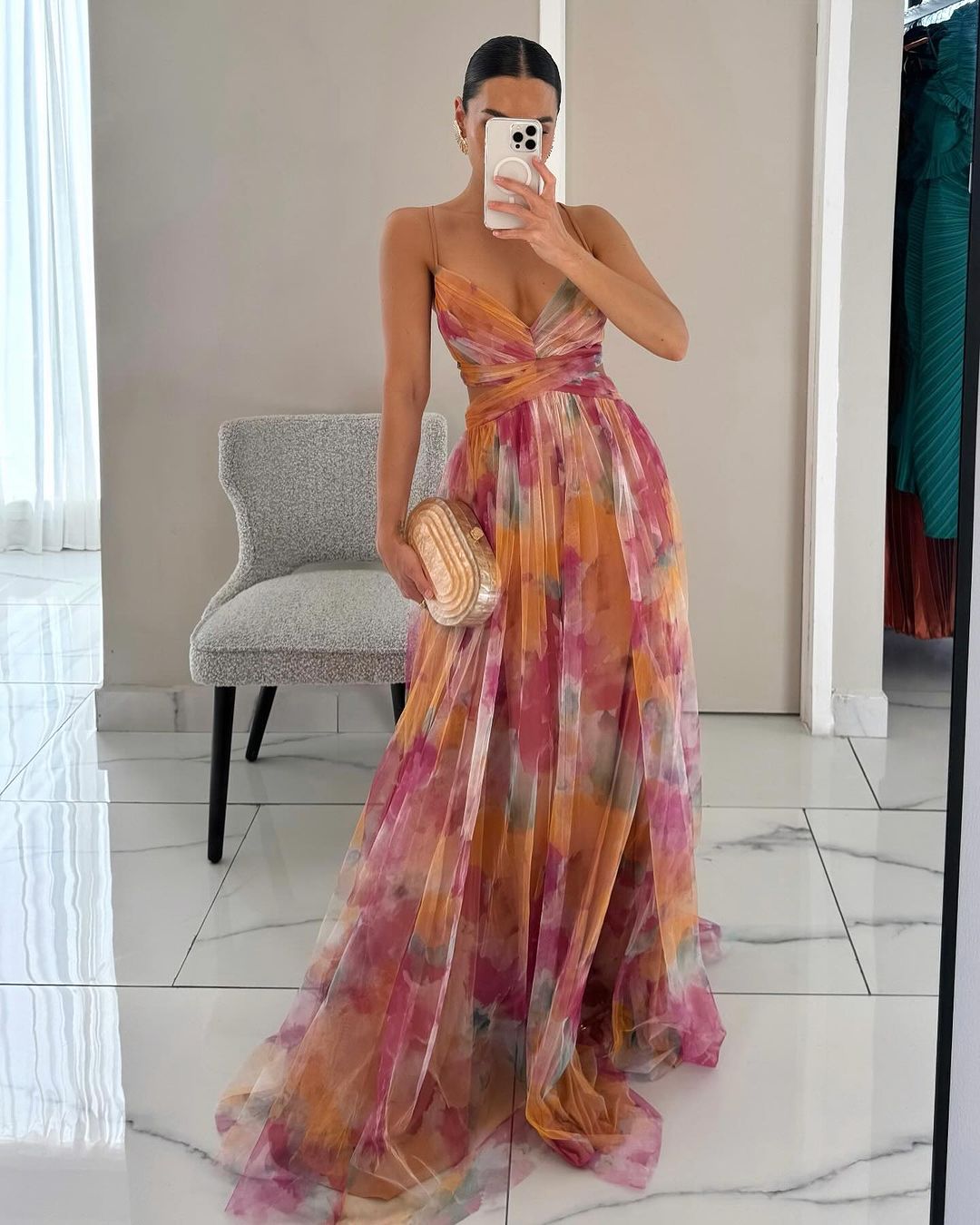 Carola™ – Bloemen Maxi-jurk
