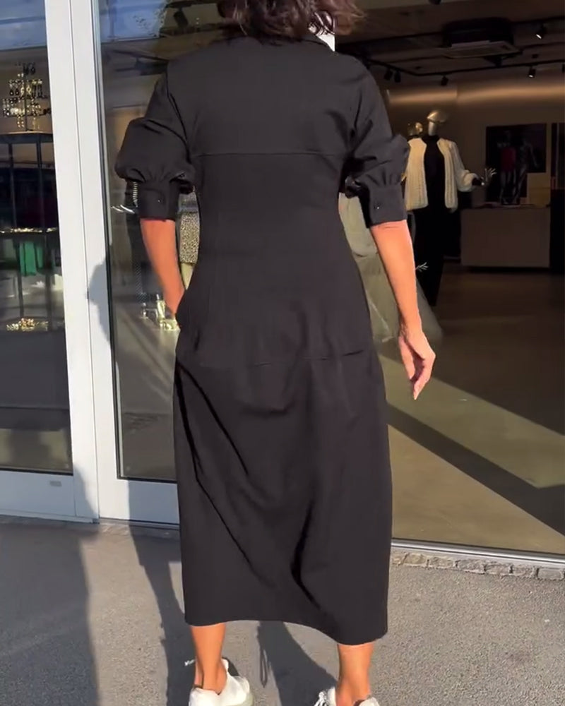 Fleur | Comfortabele Lange Jurk
