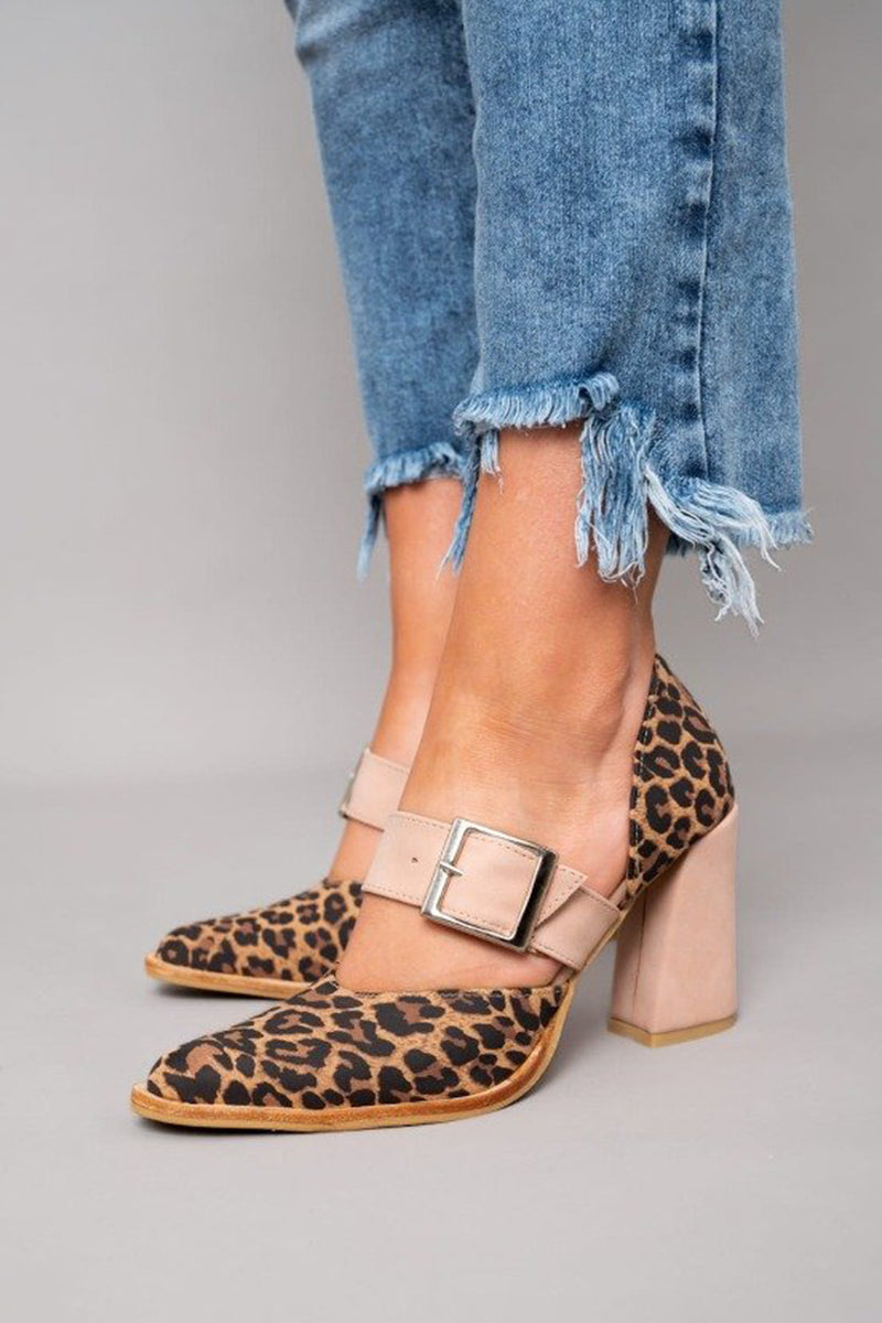 Liora™ | Suède Panterprint Sandalen