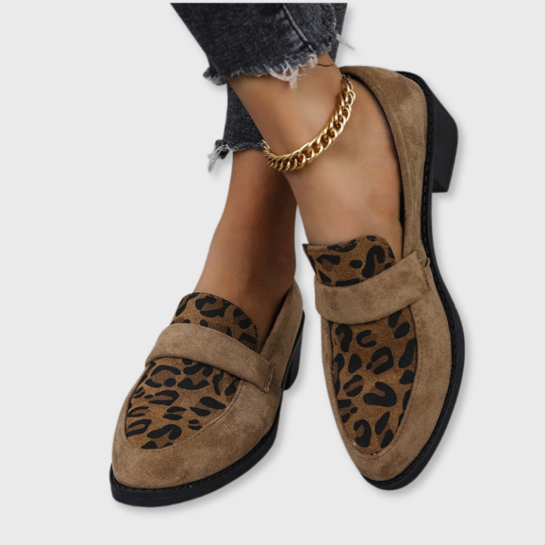 Sofie™ | Retro Luipaard Instappers