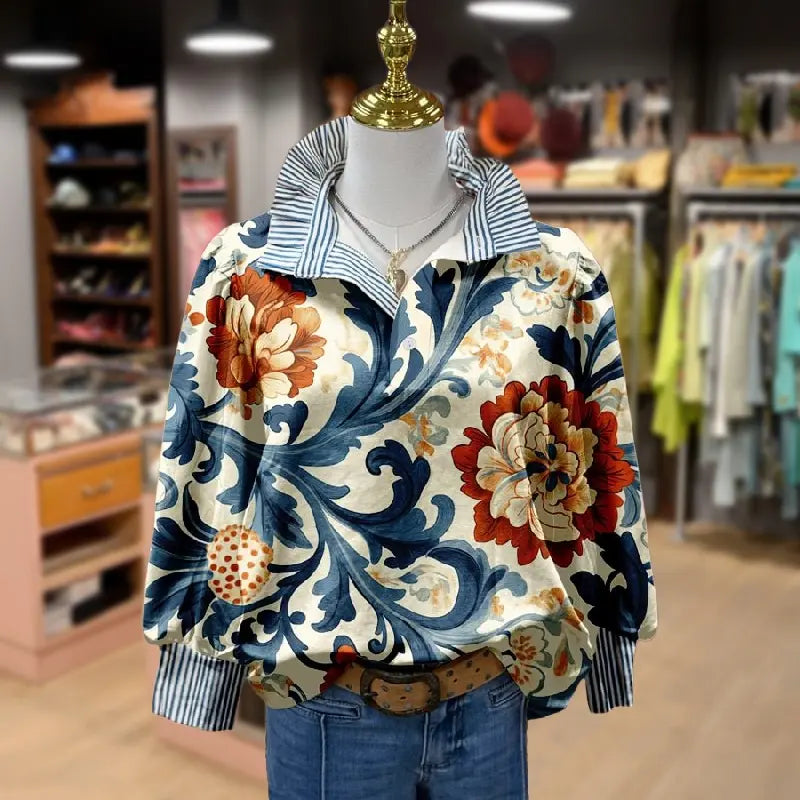 Maud | Vintage Bloemen Blouse