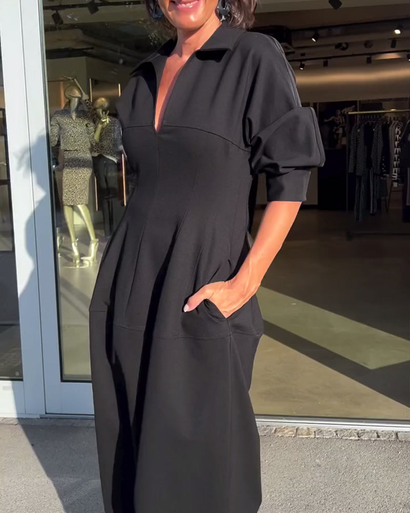 Fleur | Comfortabele Lange Jurk