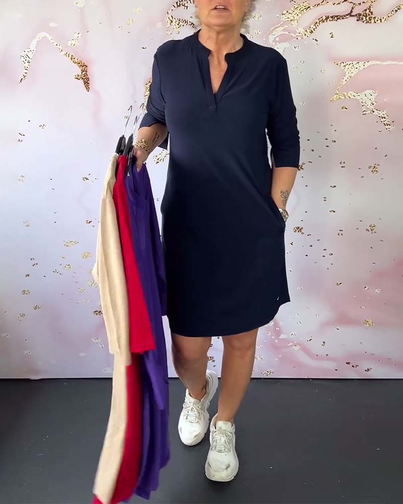Fleur | Comfortabele V-Hals Jurk