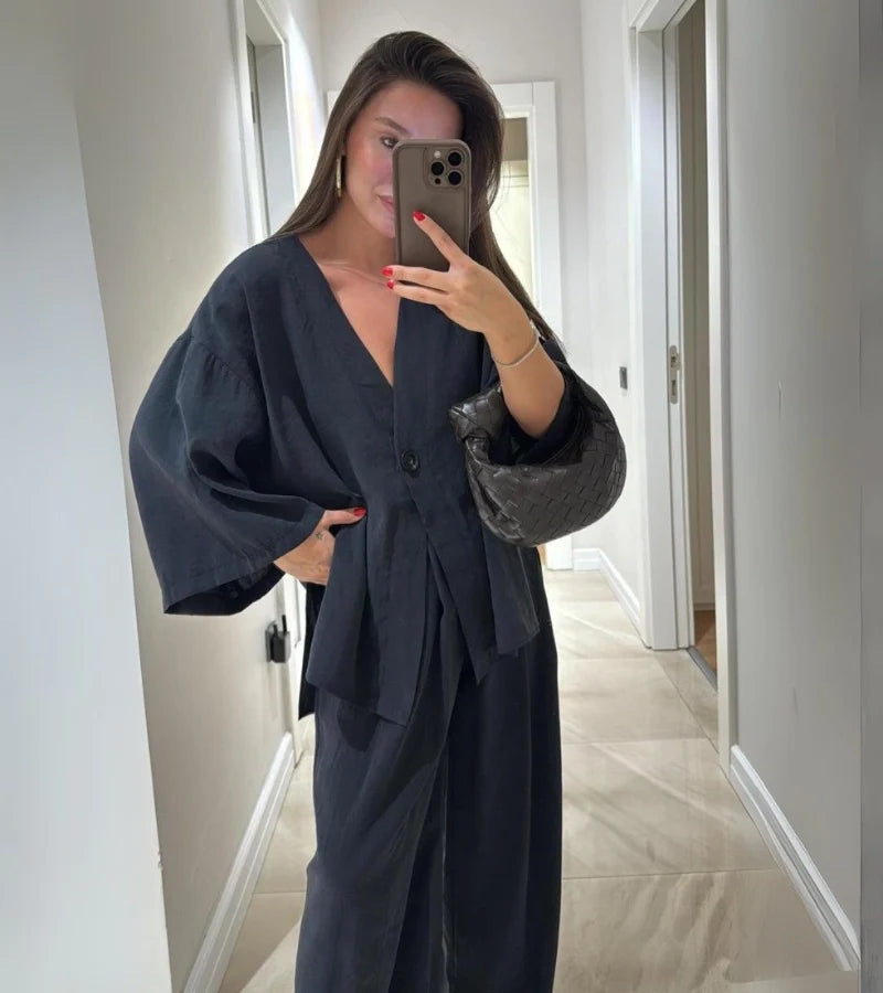 Nora™ | Luchtige Broek-Blazer Set