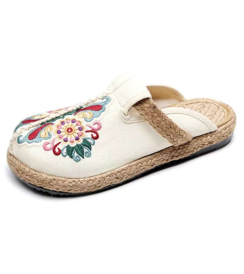 FLORA | Ultra Lichte Geborduurde Sandalen