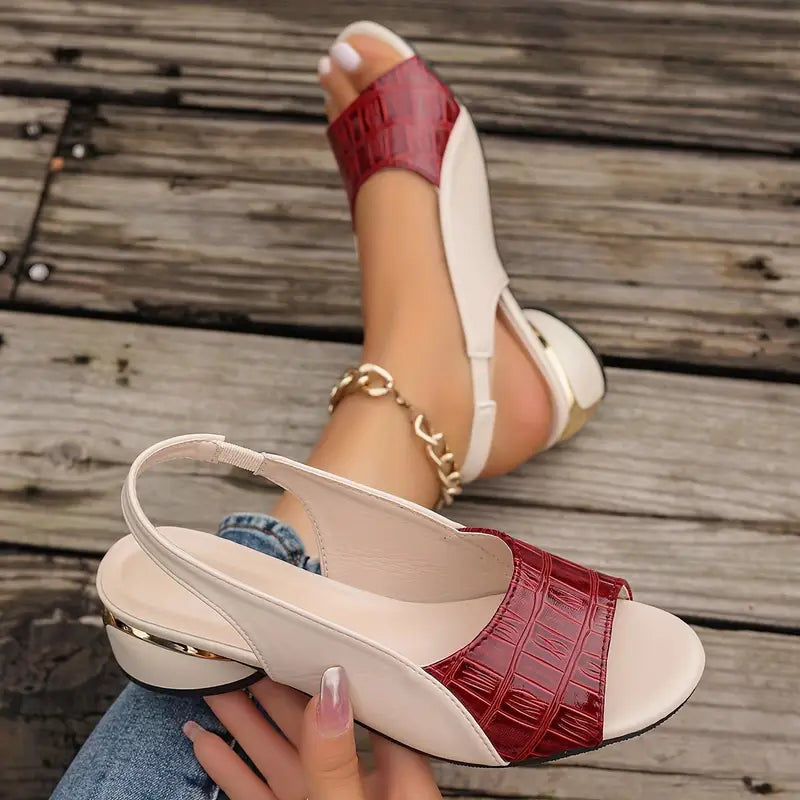 Carol | Elegante en comfortabele luxe orthopedische sandalen met brede hak