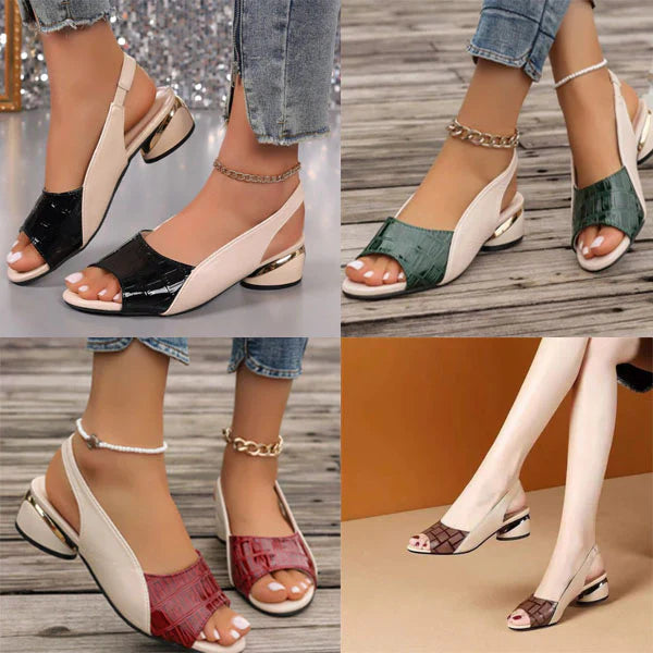 Carol | Elegante en comfortabele luxe orthopedische sandalen met brede hak