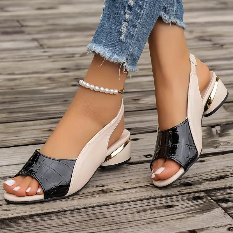 Carol | Elegante en comfortabele luxe orthopedische sandalen met brede hak