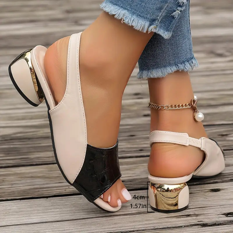 Carol | Elegante en comfortabele luxe orthopedische sandalen met brede hak