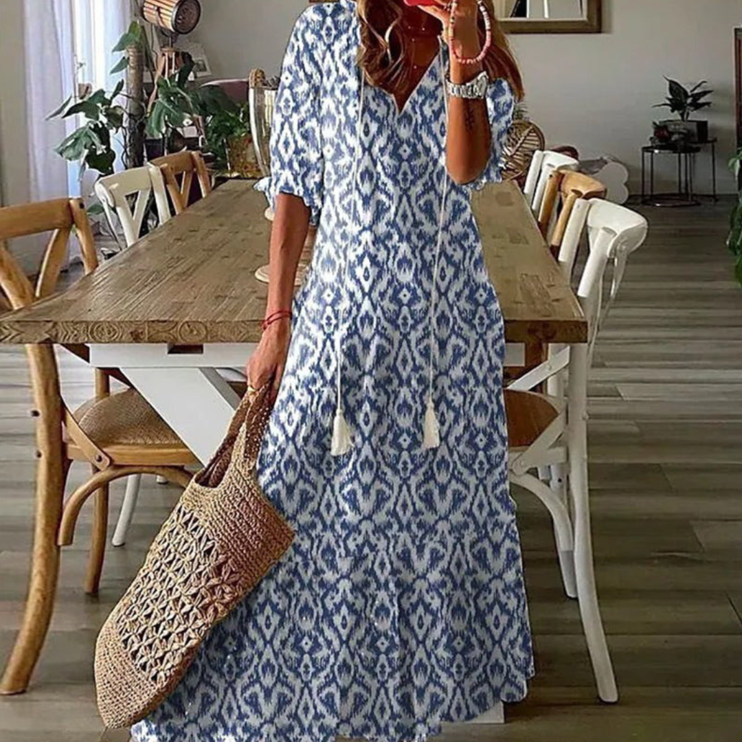 Gretha | Boho Jurk met Buikbedekking