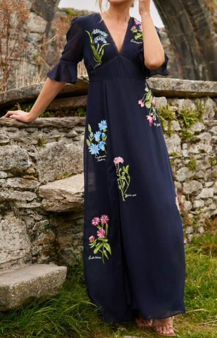Elena – Geborduurde Bloemenjurk