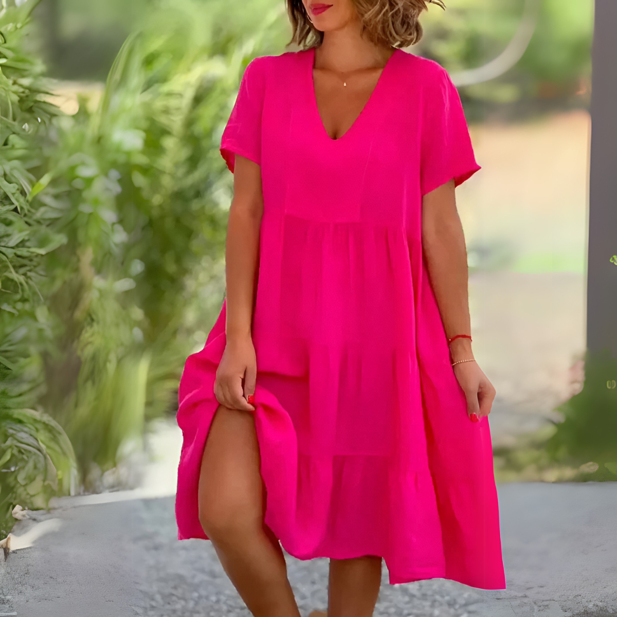 Nina | V-Hals Zomerjurk