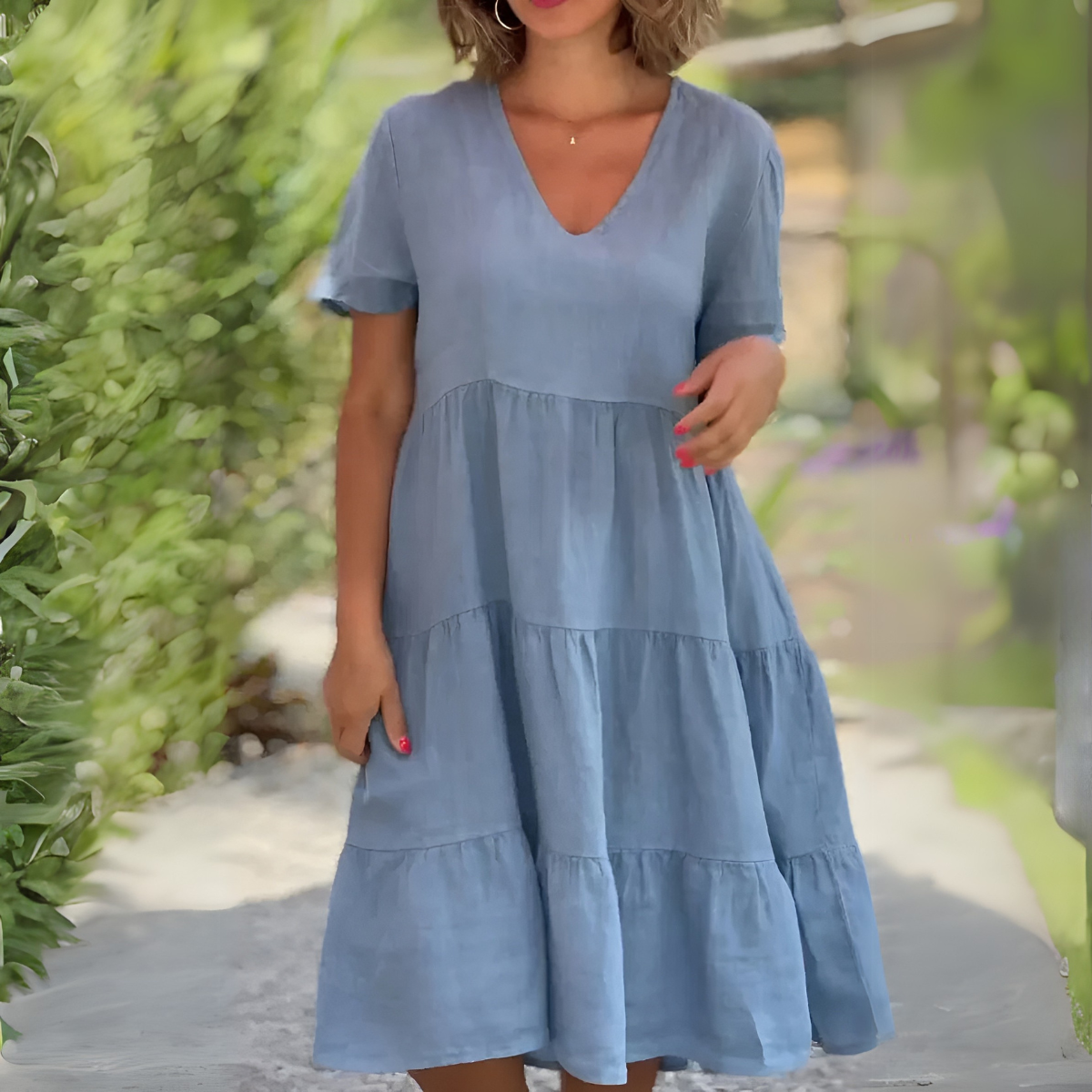 Nina | V-Hals Zomerjurk