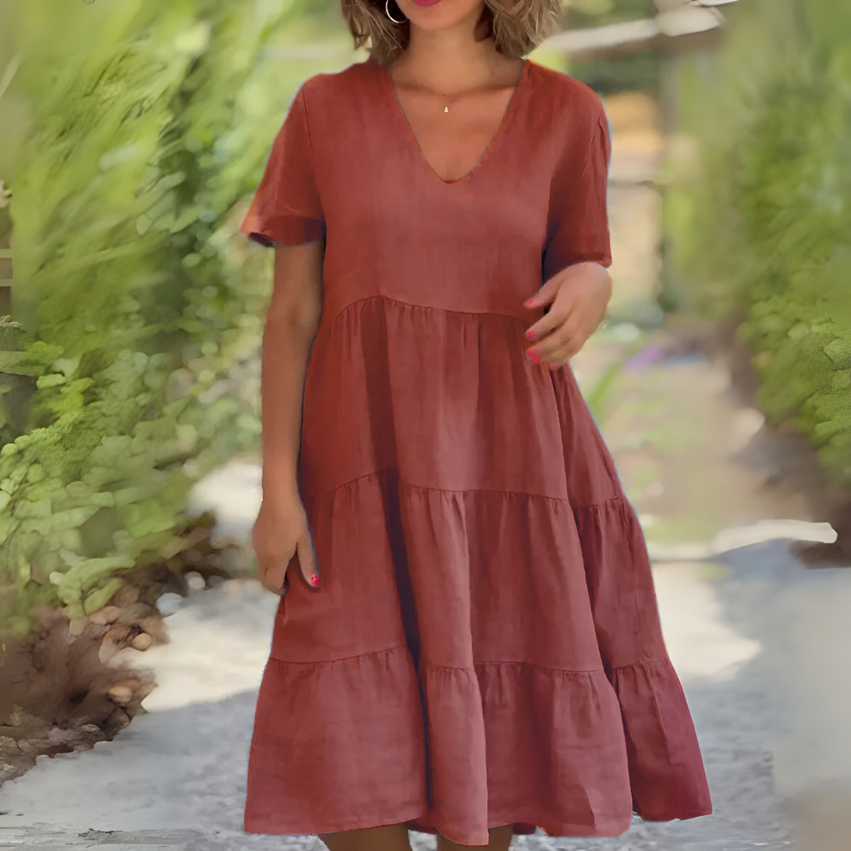 Nina | V-Hals Zomerjurk