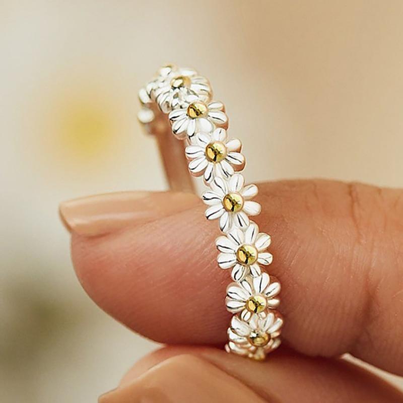 Nina™ | Zilveren Margriet Ring