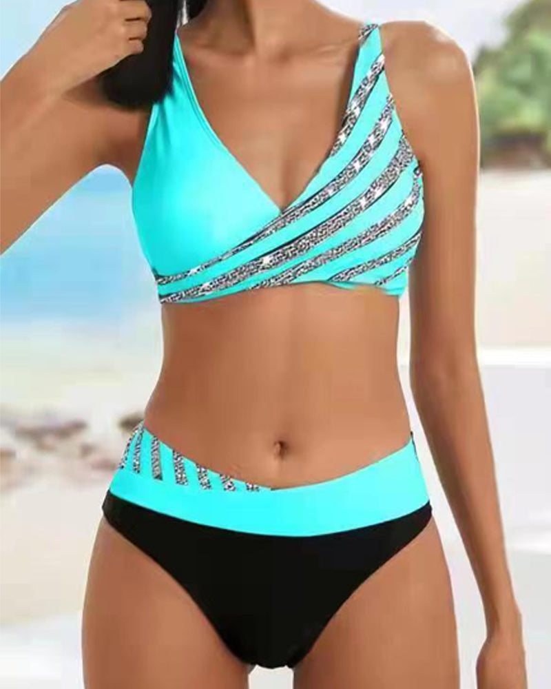 Fleur | Geprinte Bikini in Warme Tinten