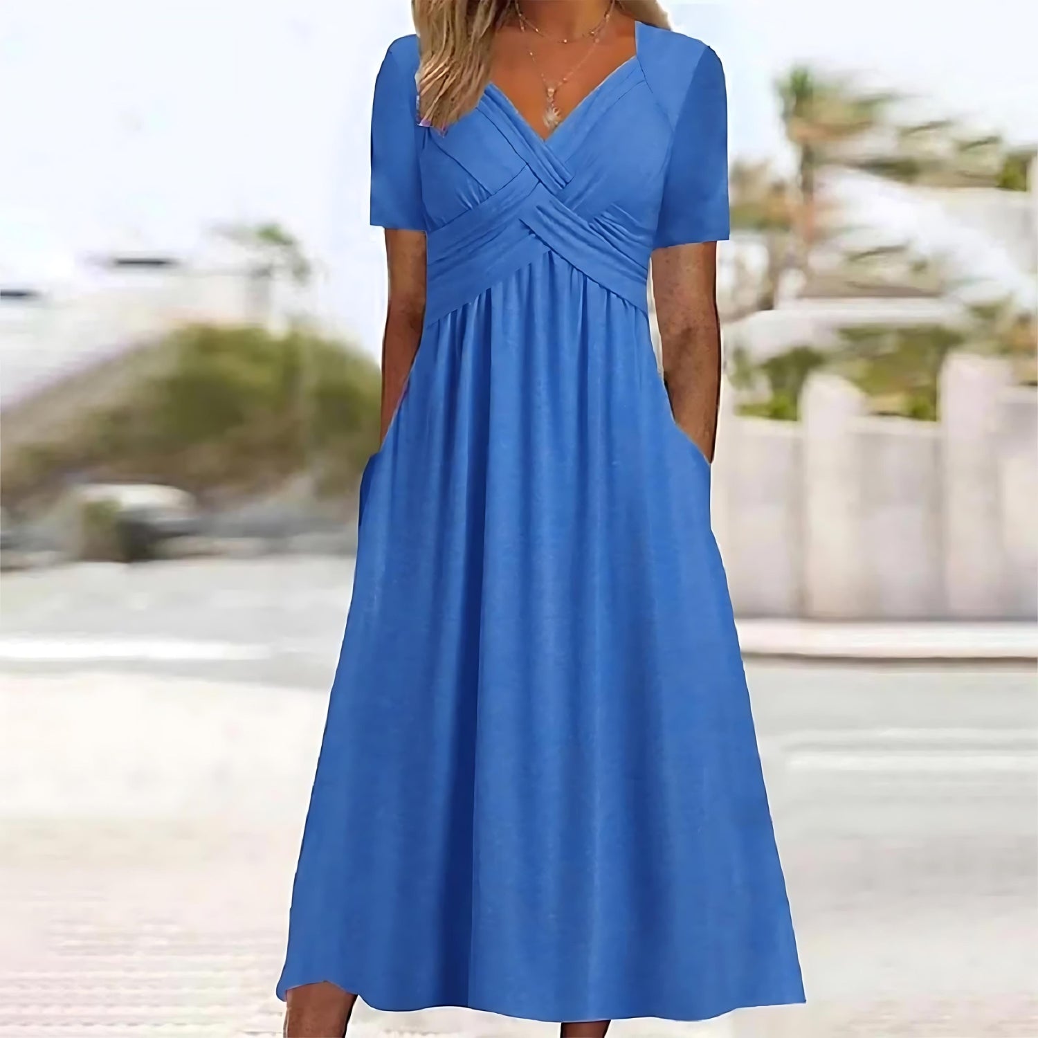 Yara | Elegante Midi-jurk met Buikbedekking