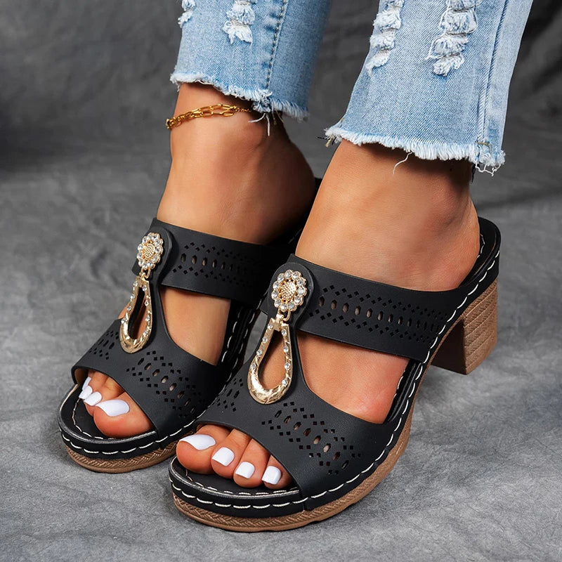 Noor™ | Vintage Platte Sandalen