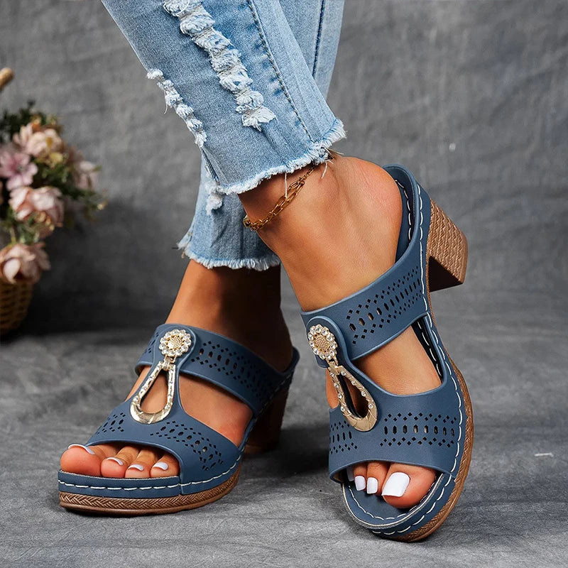 Noor™ | Vintage Platte Sandalen