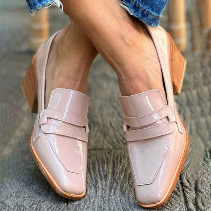Yara™ | Roze Leren Loafers