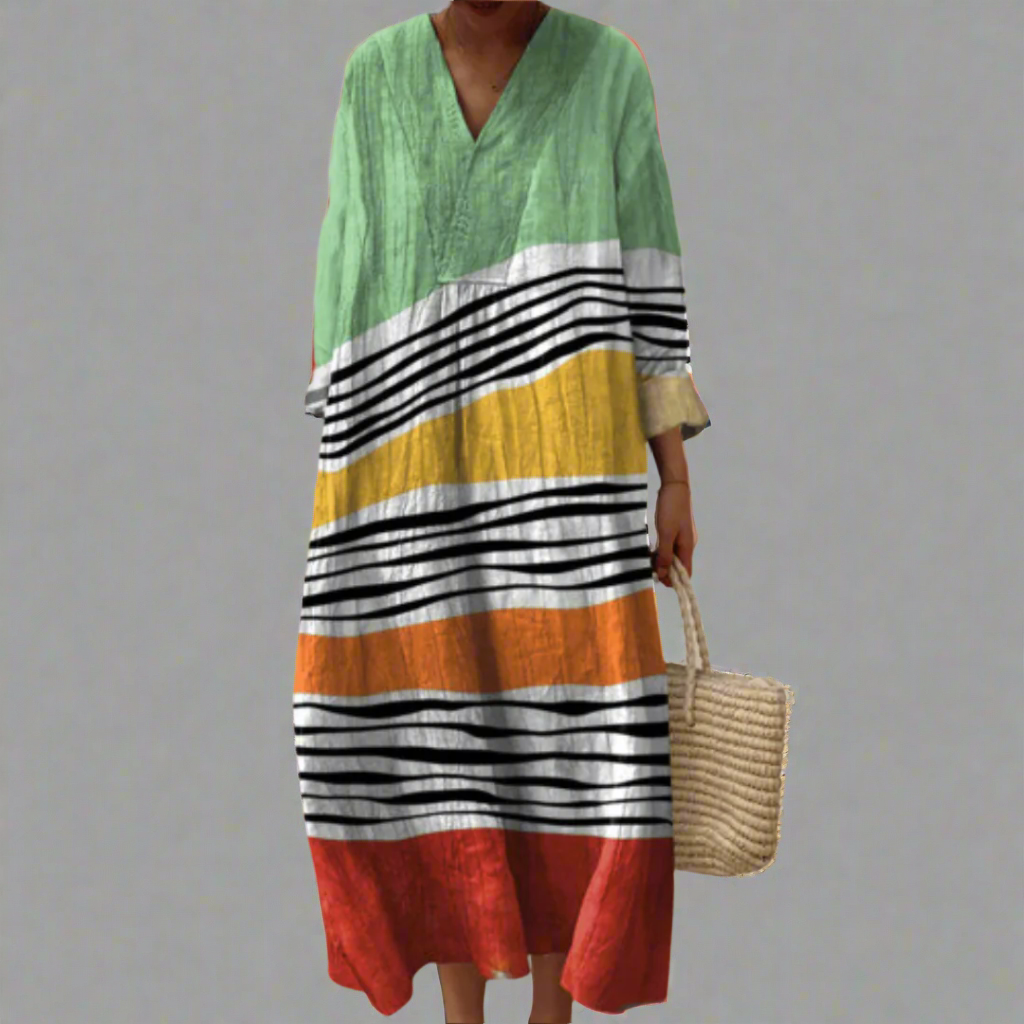 Noor™ | Geometrische Maxi Jurk