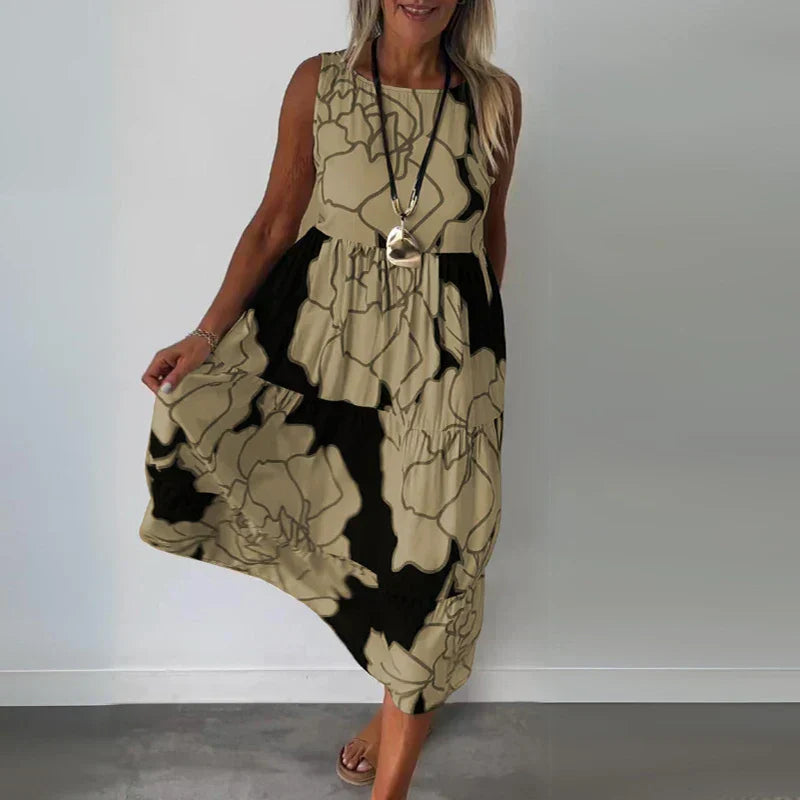 Isa | Mouwloze Maxijurk