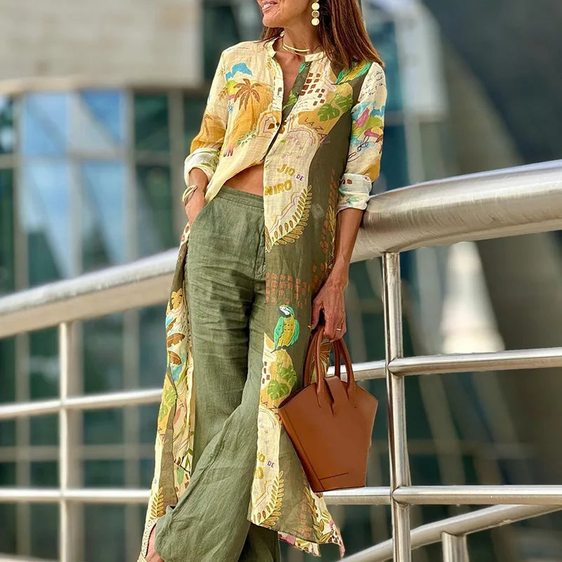 Elisette™ | Elegante linnen combi-set
