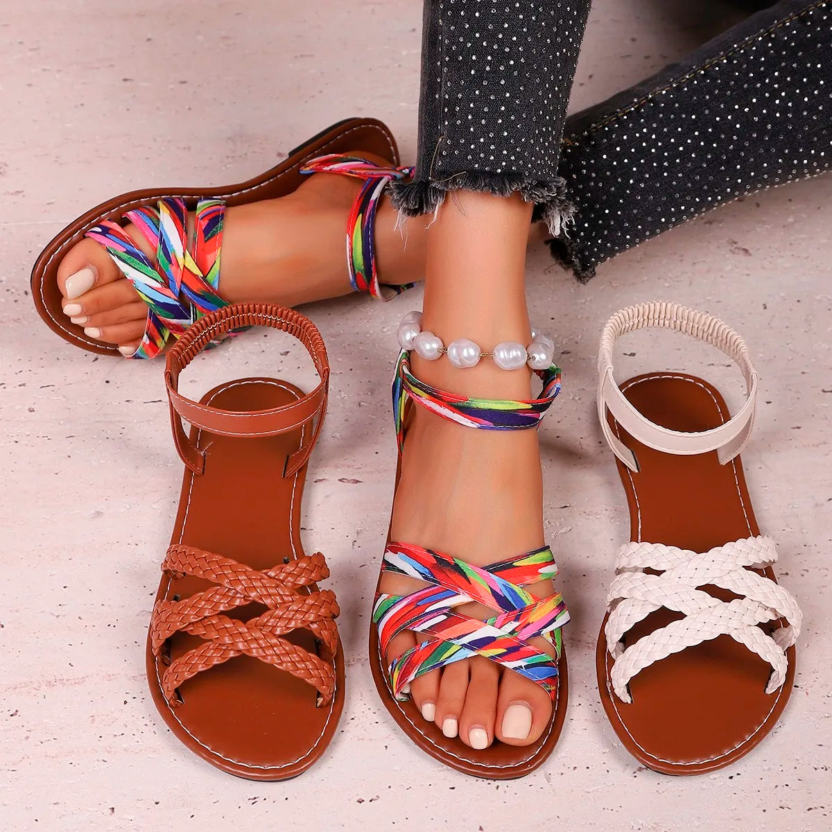 Lea™ | Kurken Wedge Sandalen