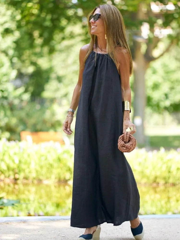 Sanne | Lange Halter Jurk