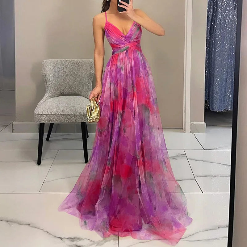 Carola™ – Bloemen Maxi-jurk
