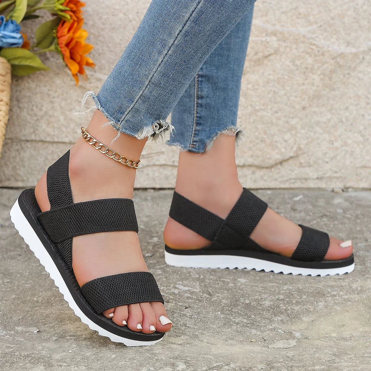 Solea™ | Strappy Blokhak Sandalen