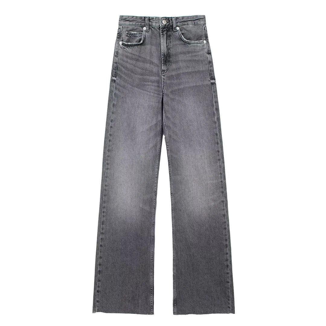 ElvaMode | Grijze Damesbroek Wide Leg
