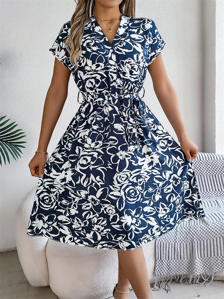 Jasmijn – Jurk met V-hals