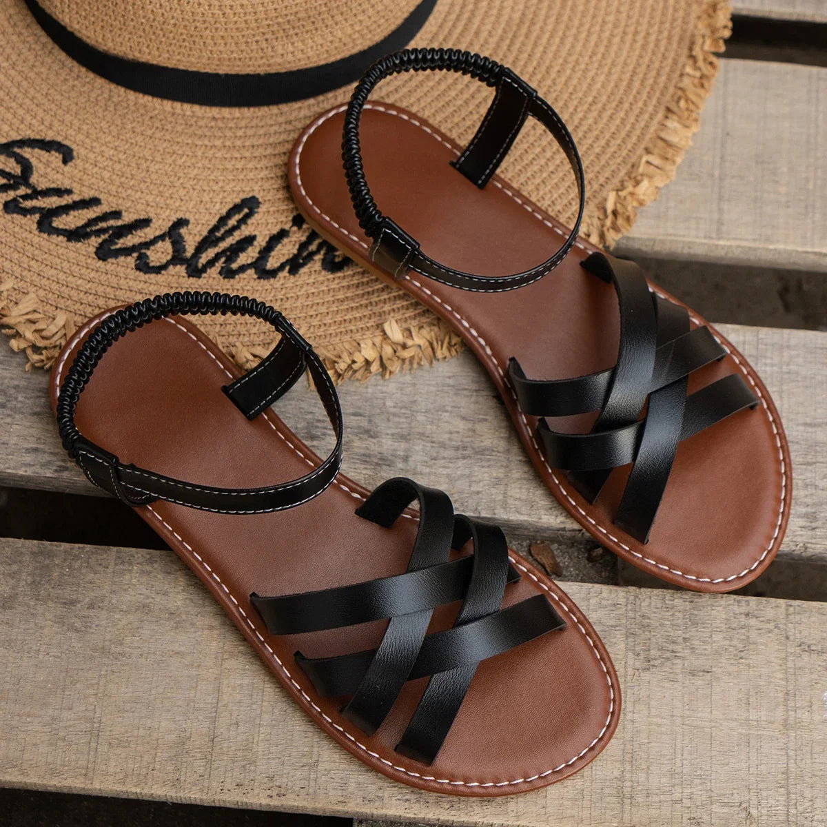 Lea™ | Kurken Wedge Sandalen
