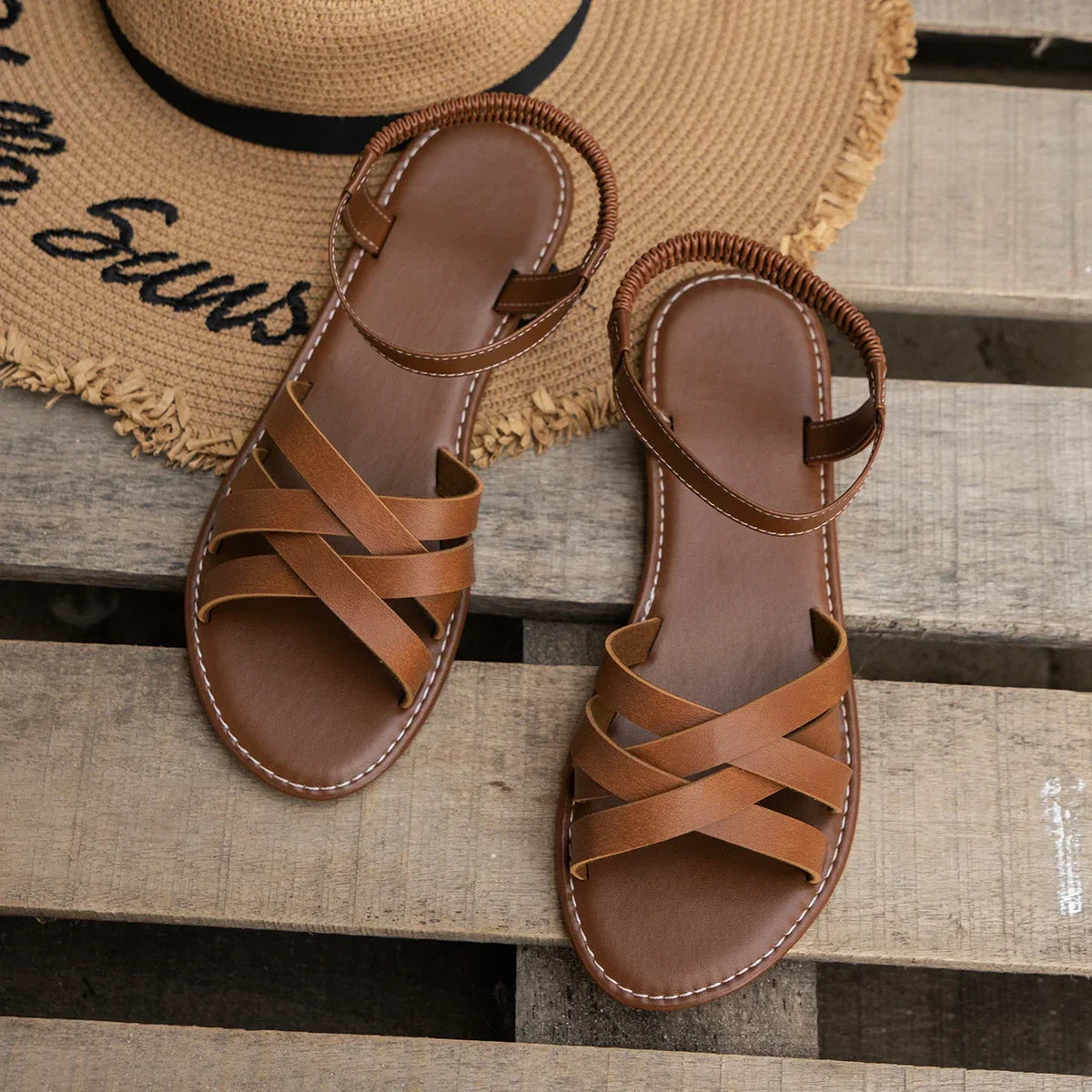 Lea™ | Kurken Wedge Sandalen