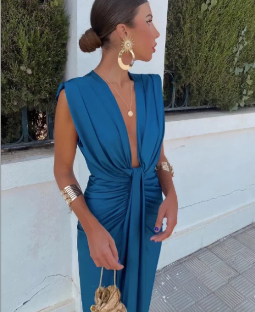 Fleur | Stijlvolle Mouwloze Maxi Jurk