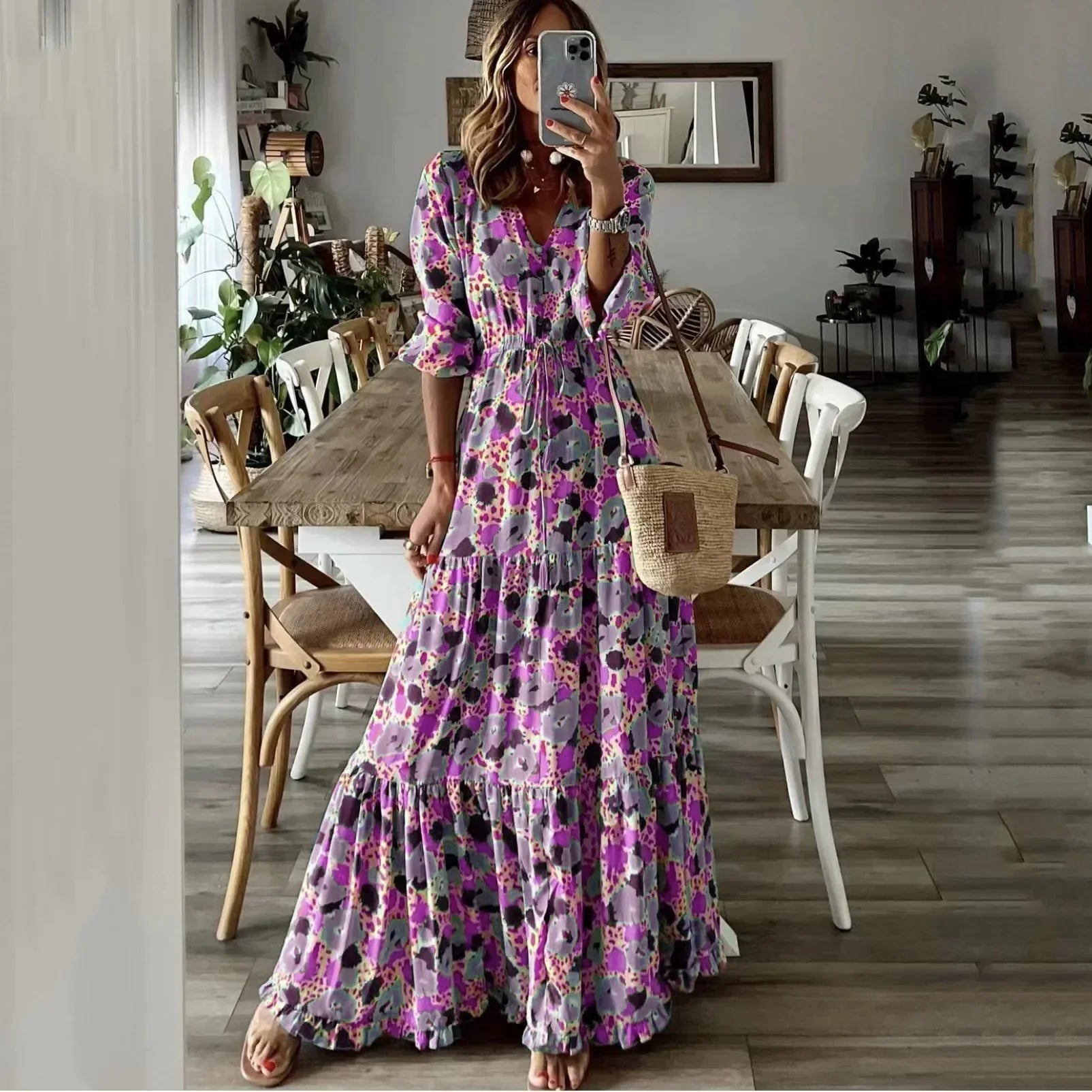 Jeltje | Bohemien Elegante Jurk