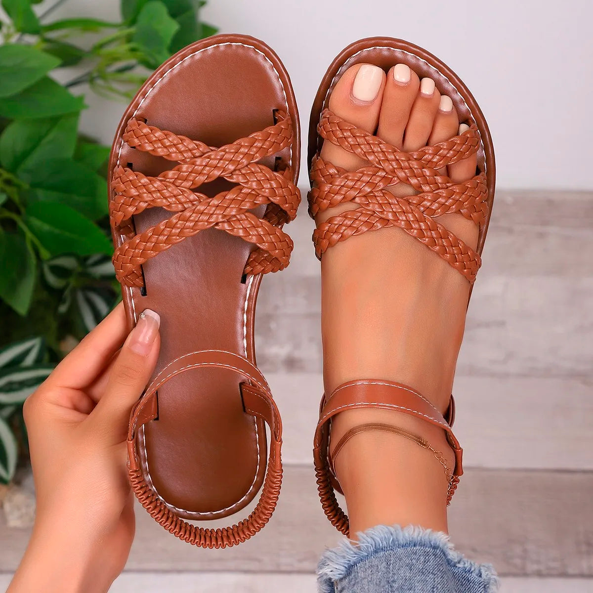 Lea™ | Kurken Wedge Sandalen