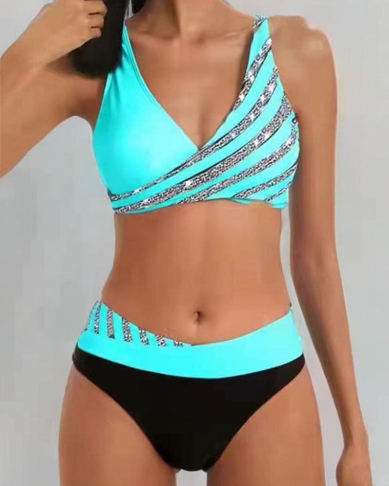 Fleur | Geprinte Bikini in Warme Tinten