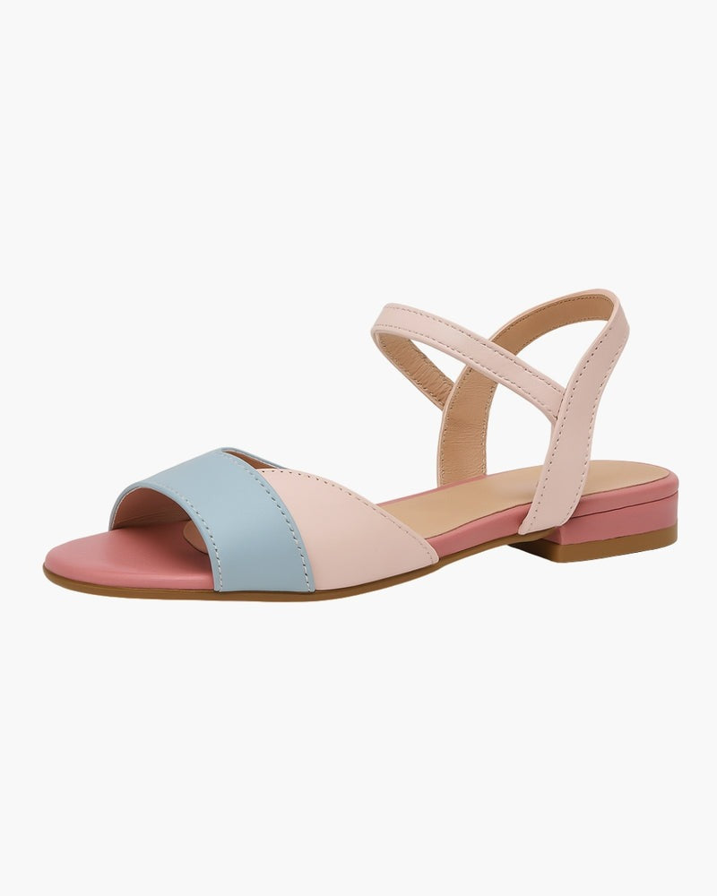 Lara™ | Roze Colorblock Sandalen