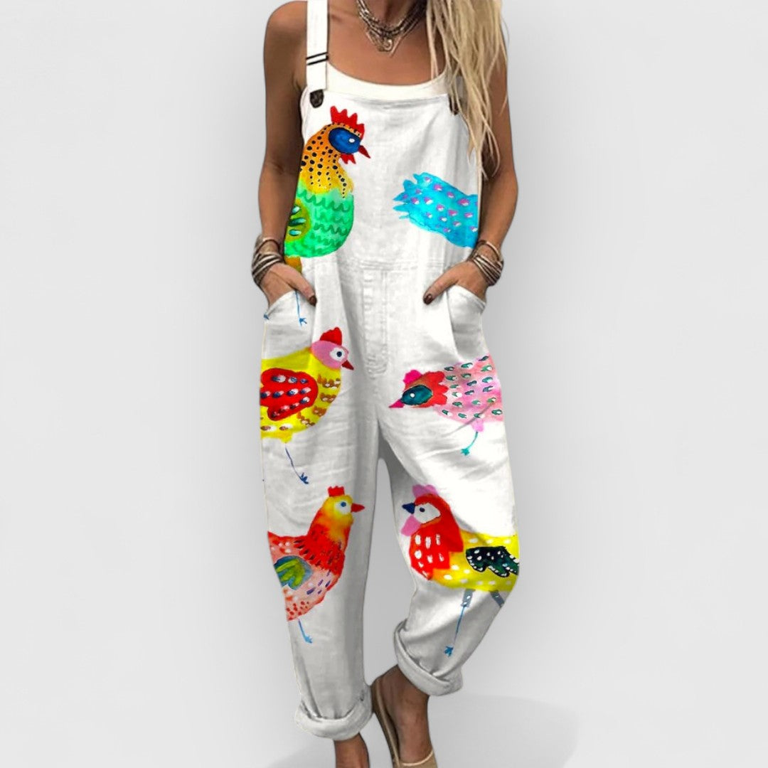 Yara™ | Retro Bloemen Jumpsuit