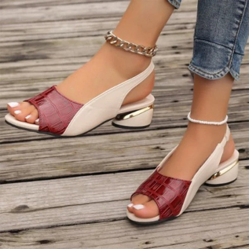 Carol | Elegante en comfortabele luxe orthopedische sandalen met brede hak