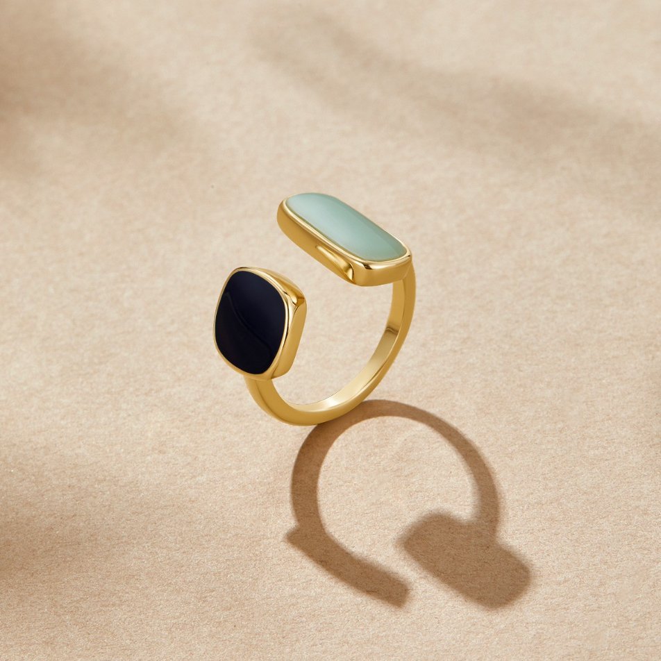 Fleur™ | Omhulde Ring met Aquamarijn