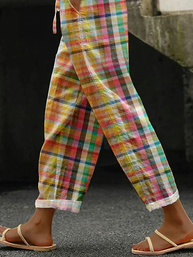 Naomi | Comfortable Geruite Broeken