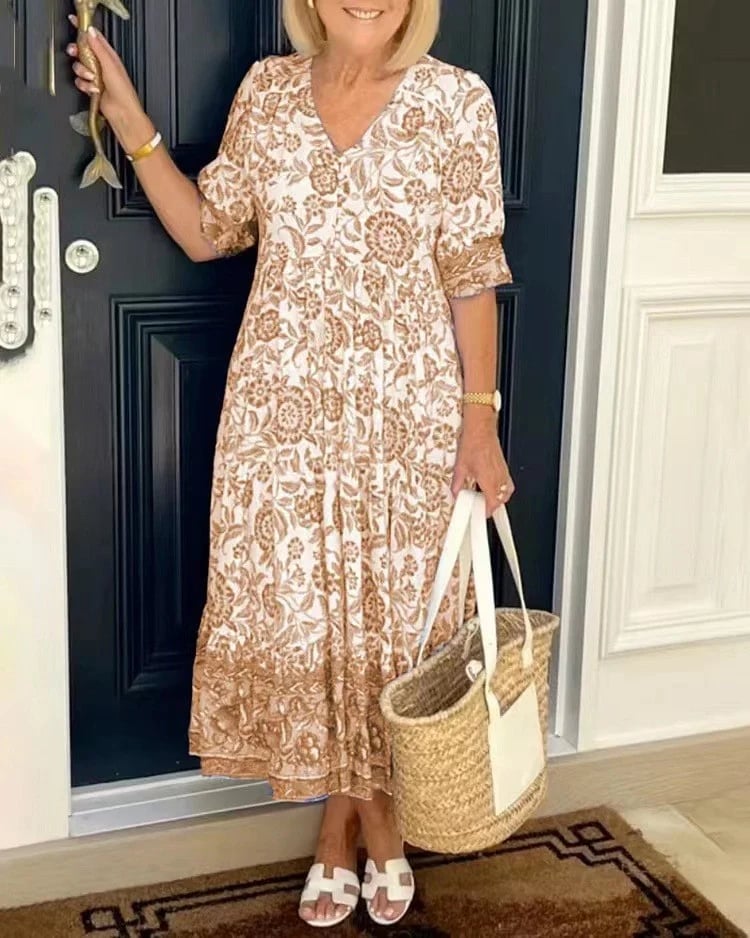 Rosie | V-hals Bohemian Jurk