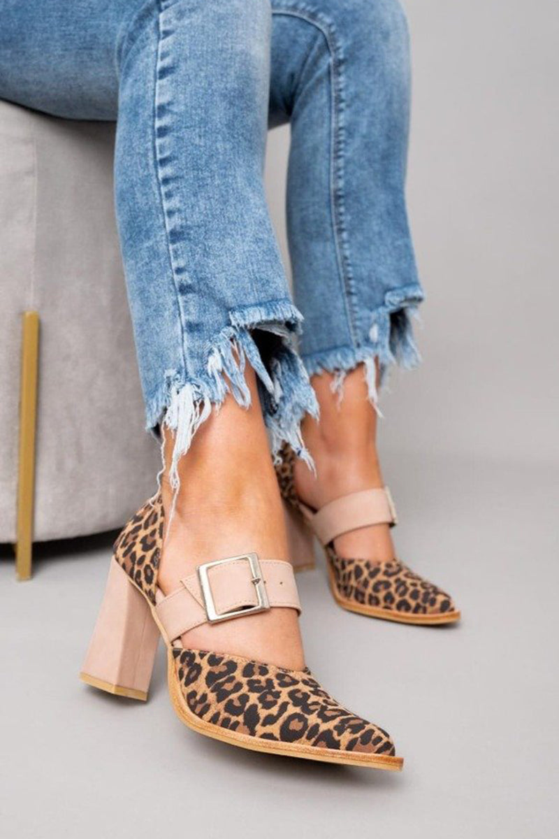 Liora™ | Suède Panterprint Sandalen
