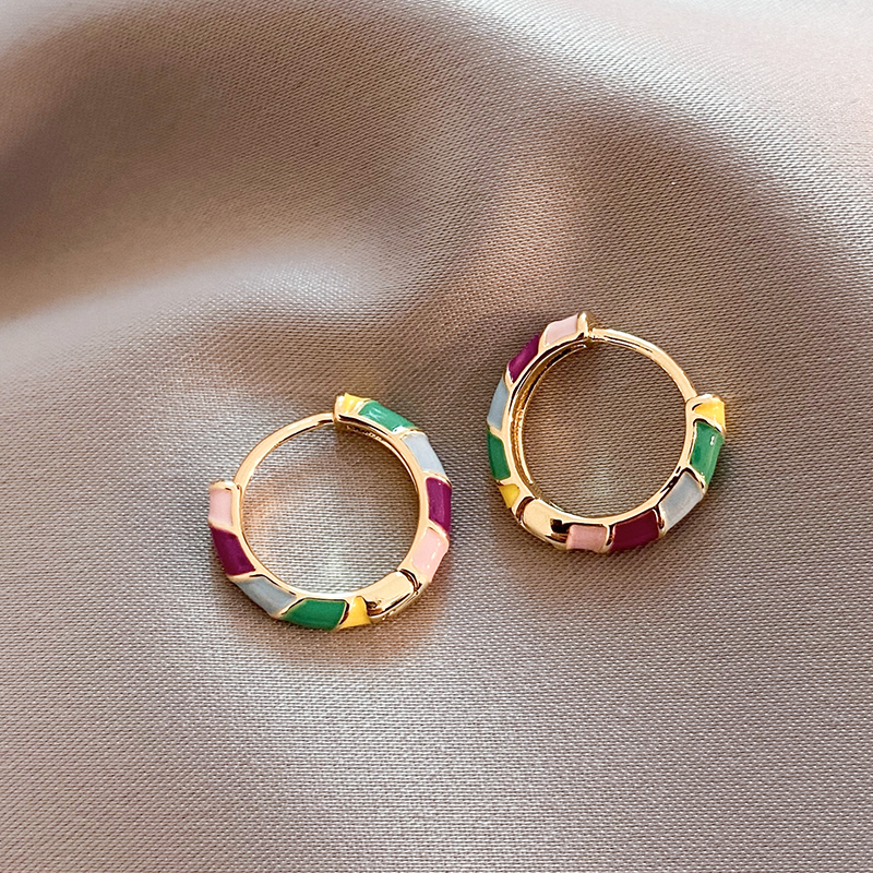 Fleur™ | Oorbellen met Goud Emaille